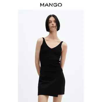 Женский топ Mango трикотажный, светло-бежевый
