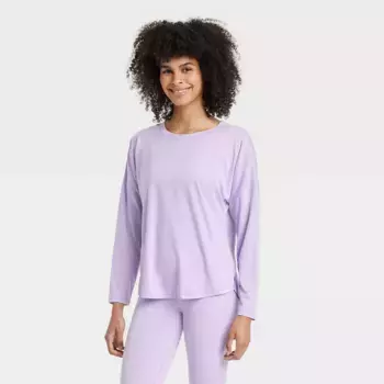 Женский топ с длинным рукавом, подходящий для леггинсов - All In Motion, цвет Light Purple