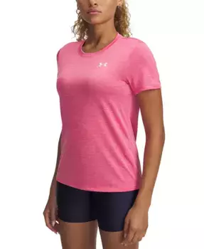 Женский топ с коротким рукавом Tech Twist Under Armour, розовый