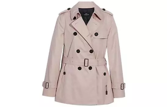 Женский тренч COACH, цвет Gray/White