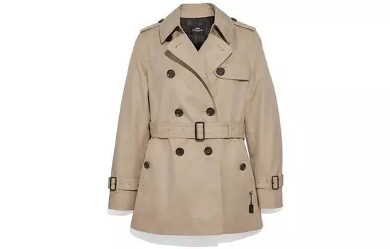 Женский тренч COACH, цвет Khaki