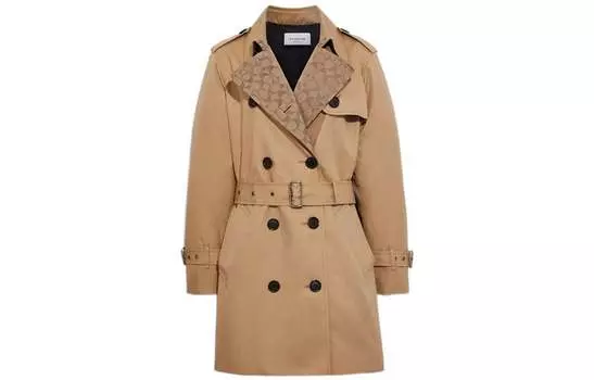 Женский тренч COACH, цвет Khaki