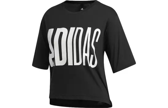 Женский укороченный топ adidas, Черный