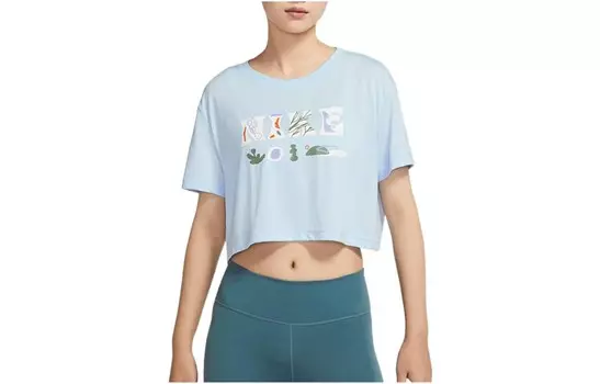 Женский укороченный топ Nike, цвет Blue