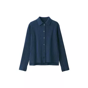 Женский вязаный кардиган Muji из соевого волокна, светло-фиолетовый