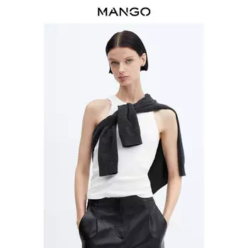 Женский жилет Mango базовый однотонный, красный