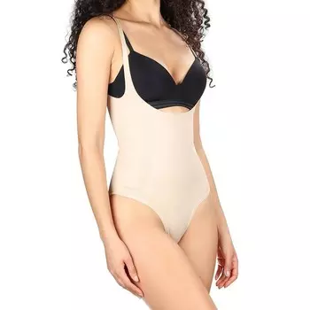 Женское боди с открытым бюстом и трусиками Bodysmoothers MeMoi, цвет Nude