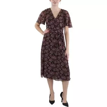 Женское длинное платье макси с поясом Lauren Ralph Lauren, цвет lavender orange multi