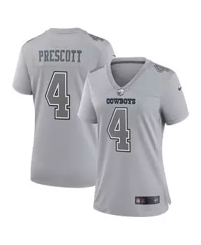 Женское джерси dak prescott grey dallas cowboys atmosphere fashion game jersey Nike, серый