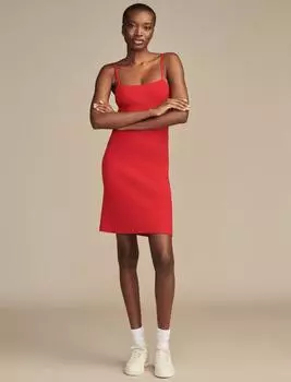 Женское мини-платье Lucky Brand в рубчик, цвет medium dark red