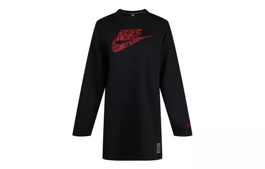 Женское платье с длинными рукавами Nike, цвет Black