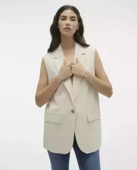 Женское платье-жилет миди Vero Moda, белый