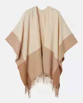 Женское пончо в стиле колор-блок Easy Wear, цвет Crudo