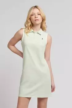 Женское приталенное платье-поло без рукавов U.S. Polo Assn, зеленый