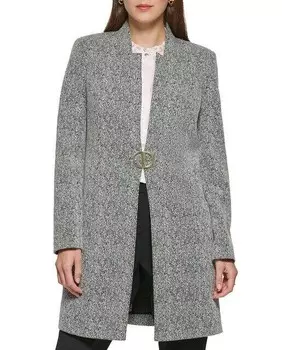 женское тканевое пальто с длинными рукавами Dkny, мультиколор
