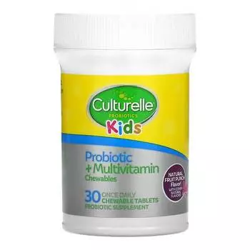 Жевательные таблетки с пробиотиками и мультивитаминами Culturelle Kids, 30 таблеток