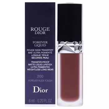 Жидкая губная помада Ladies Rouge Dior Forever Matte Liquid Lipstick 0,2 унции № 200 Forevernude Touch Makeup
