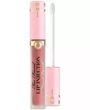 Жидкая губная помада Longwear Power Plumping Cream Liquid Lipstick для инъекций губ Too Faced, цвет Size Queen (warm rosey-nude)