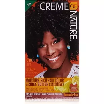 Жидкая краска для волос Creme of Nature №10, угольно-черный, 155 мл