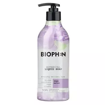 Жидкое мыло Botanical Liquid Soap с помпой Sage Water 400мл, Biophen