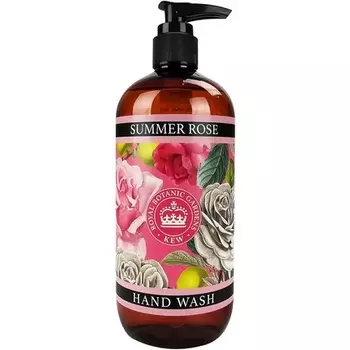 Жидкое мыло для мытья рук Royal Botanic Kew Gardens 500 мл, без парабенов и SLS, летняя роза The English Soap Company
