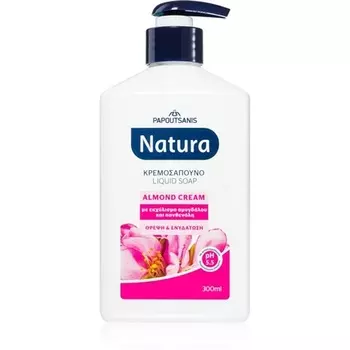 Жидкое мыло для рук Natura Almond Cream - 300 мл Papoutsanis