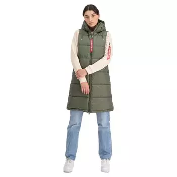 Жилет Alpha Industries Long Puffer, зеленый