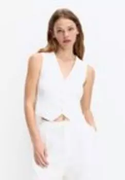 Жилет BASIC RUSTIC Pull&Bear, белый