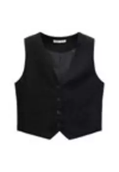Жилет BASIC RUSTIC Pull&Bear, черный