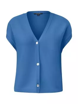 Жилет comma Strickjacke kurzarm, синий