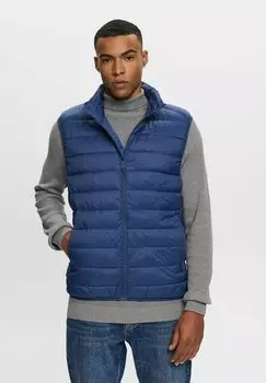 Жилет Esprit ПУФФЕР, цвет petrol blue