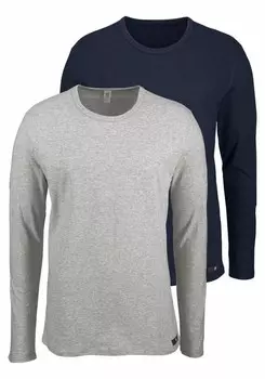 Жилет H.I.S Undershirt, цвет navy/mottled grey