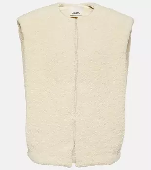 Жилет из смесовой шерсти ISABEL MARANT, бежевый