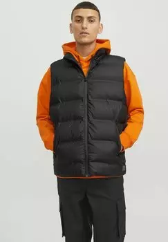 Жилет Jack & Jones ПУ, черный