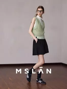 Жилет Mslan из смеси мохера, зеленый
