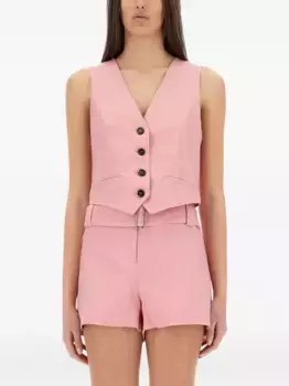 Жилет на пуговицах MSGM, розовый