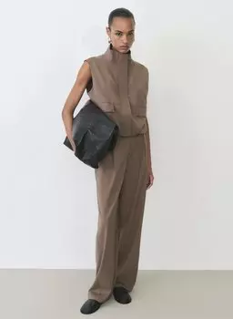 Жилет OLIANA Mango, коричневый