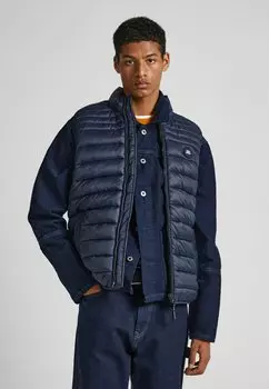 Жилет Pepe Jeans с воротником, темно-синий
