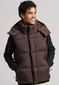 Жилет Superdry, цвет dark oak grid