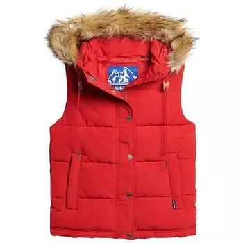 Жилет Superdry Everest Faux Fur, красный
