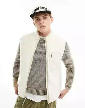 Жилет Volcom Muzzer Fuzzar Sherpa, белый