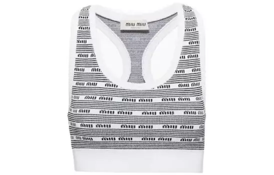 Жилет женский Miu Miu, черный/белый