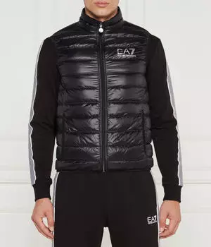 Жилетка Ea7 Regular Fit, черный / белый