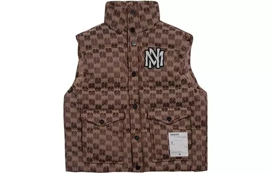 Жилеты унисекс Mitchell & Ness, коричневый