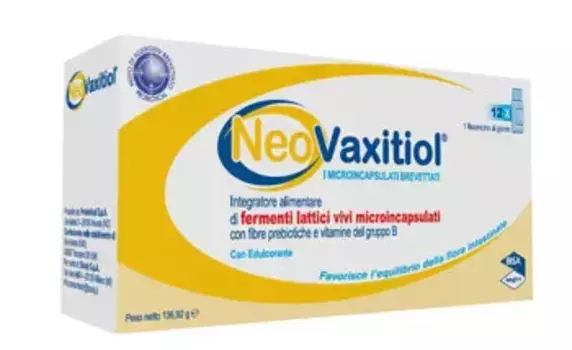 Живая молочнокислая ферментная добавка NeoVaxitiol, 12 флаконов, для здоровья кишечника Ibsa