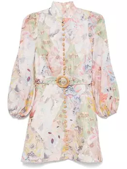 ZIMMERMANN иллюстрация мини-платье, розовый