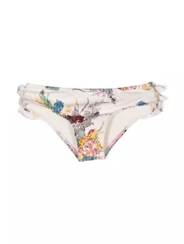 ZIMMERMANN Kids плавки бикини Clover с оборками, нейтральный цвет