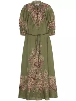 ZIMMERMANN платье макси Ottie Swing, зеленый