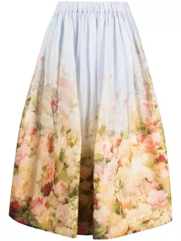ZIMMERMANN юбка Luminosity длины миди, синий