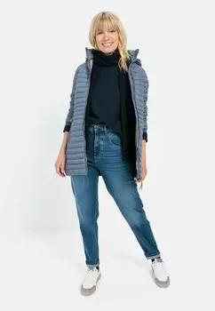 Зимнее пальто ABNEHMBARER camel active, сине-серый